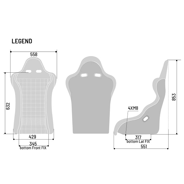 Siège baquet « Legend Martini » Sparco Martini Racing 008021ZMR – Image 3