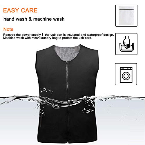 YOYI Gilet Chauffant électrique,Gilet Chauffant Homme et Femmes, Gilet Thermostatique de Chargement USB Chauffage… – Image 6