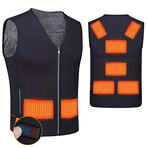 YOYI Gilet Chauffant électrique,Gilet Chauffant Homme et Femmes, Gilet Thermostatique de Chargement USB Chauffage…