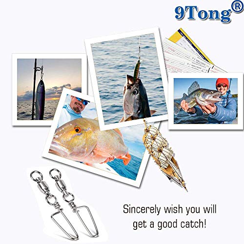 9Tong Emerillon Rolling avec Snap de Côte, Anneau Soudé en Acier Inoxydable pour la Pêche, Norme de l’eau Salée – Image 8