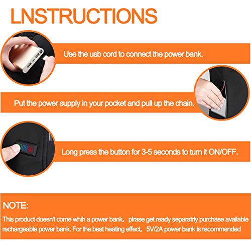 YOYI Gilet Chauffant électrique,Gilet Chauffant Homme et Femmes, Gilet Thermostatique de Chargement USB Chauffage… – Image 8