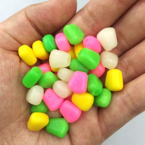 100PCS Maîs Carpe Faux Appâts Doux Matériel de Pêche Up Faux Imitation Amorce Géant Fente Maîs Flottant Flexible… – Image 4