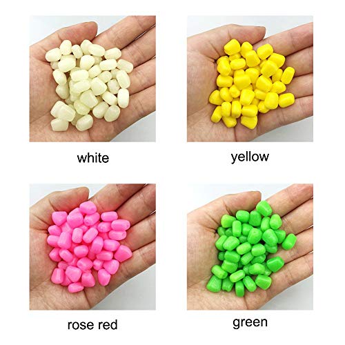 100PCS Maîs Carpe Faux Appâts Doux Matériel de Pêche Up Faux Imitation Amorce Géant Fente Maîs Flottant Flexible… – Image 3