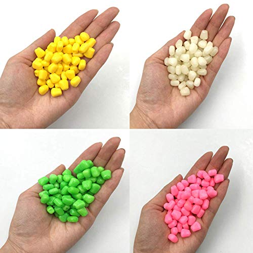 100PCS Maîs Carpe Faux Appâts Doux Matériel de Pêche Up Faux Imitation Amorce Géant Fente Maîs Flottant Flexible… – Image 7