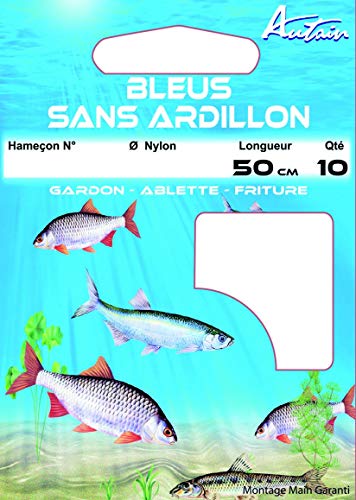 Autain 10 Hameçons Montés Bleus Sans Ardillon – Image 2