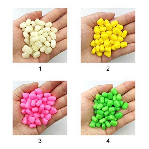 100PCS Maîs Carpe Faux Appâts Doux Matériel de Pêche Up Faux Imitation Amorce Géant Fente Maîs Flottant Flexible… – Image 5