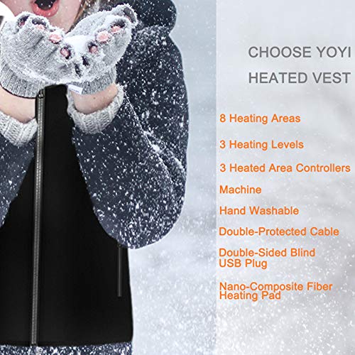 YOYI Gilet Chauffant électrique,Gilet Chauffant Homme et Femmes, Gilet Thermostatique de Chargement USB Chauffage… – Image 3